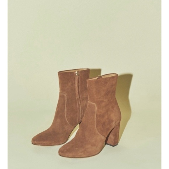Rouje Shoes - [Rouje] Brigitte Boots Tan Suede FR 36